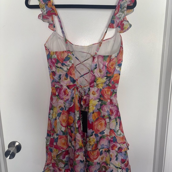 Angel Biba Colorful Floral Mini Dress - Picture 6 of 8